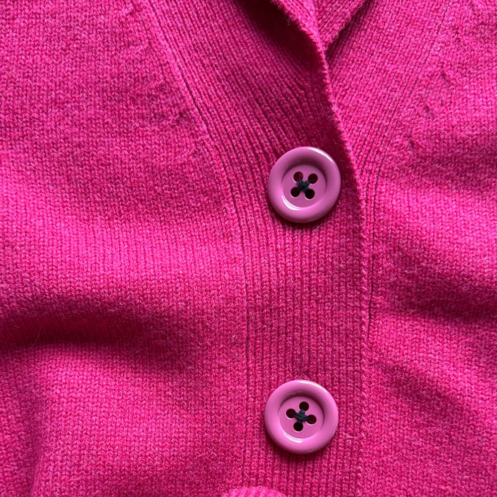 Paul Smith Pink Shawl Collar Button Front Belted Cardigan - Picture 6 of 7